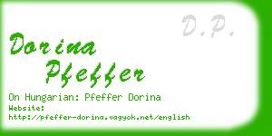 dorina pfeffer business card